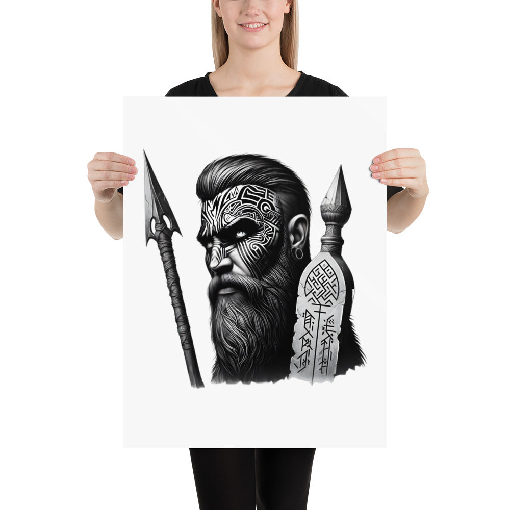 Viking Tenacity - Enhanced Matte Framed Poster Talisman Valhalla Design