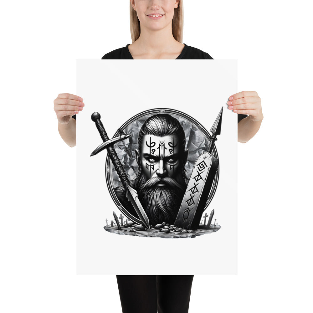 Viking Fortitude - Enhanced Matte Framed Poster Talisman Valhalla Design