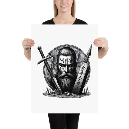 Viking Fortitude - Enhanced Matte Framed Poster Talisman Valhalla Design