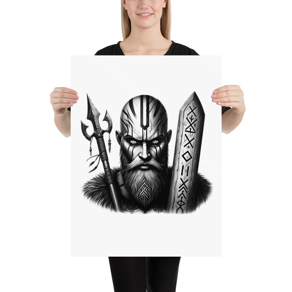 Viking Strength - Enhanced Matte Framed Poster Talisman Valhalla Design