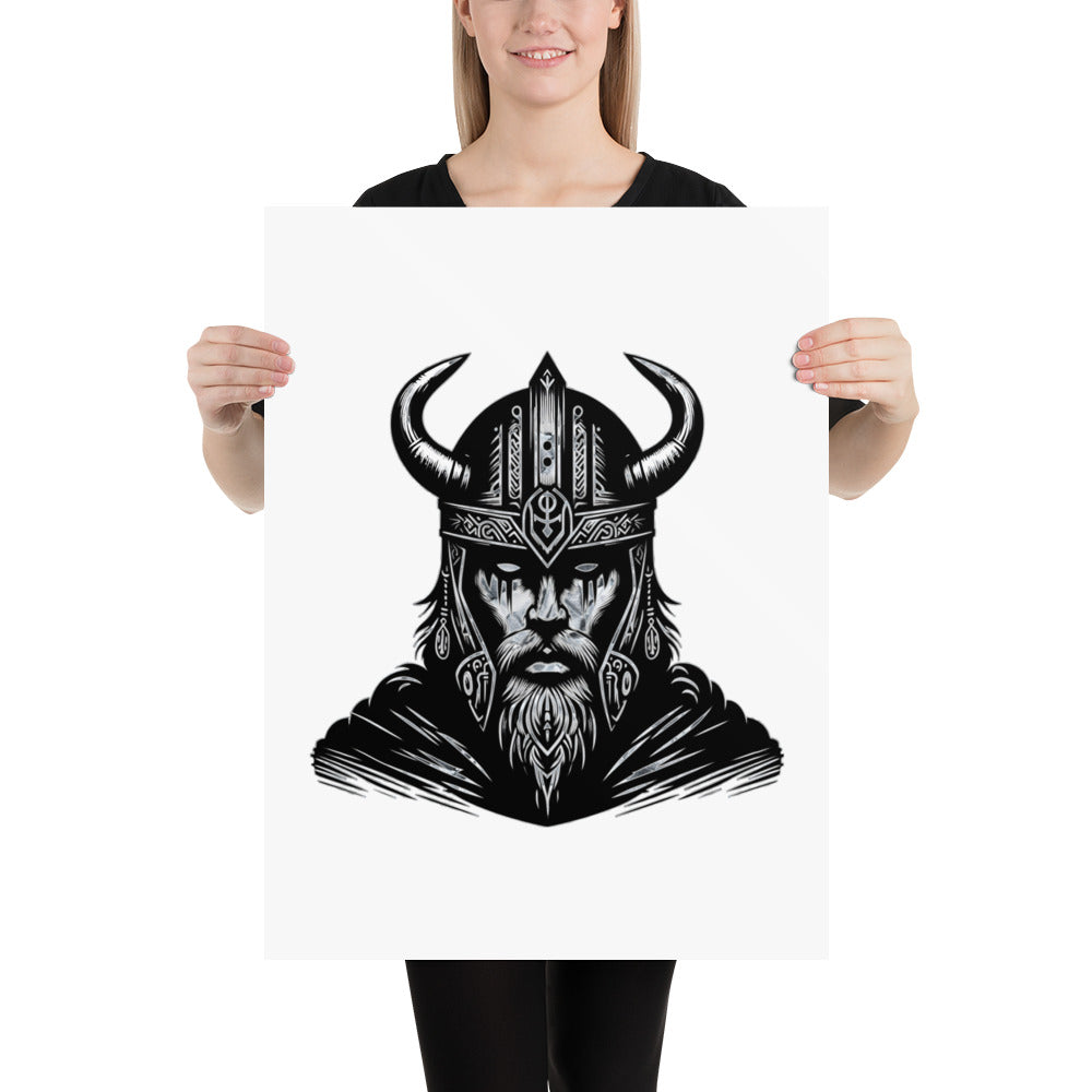 Viking Iron Will - Enhanced Matte Framed Poster Talisman Valhalla Design