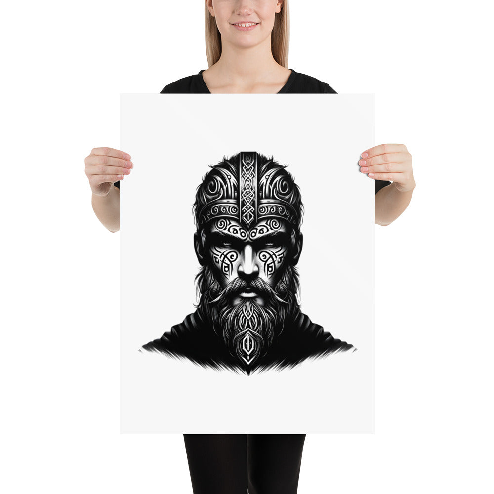 Viking Unyielding - Enhanced Matte Framed Poster Talisman Valhalla Design