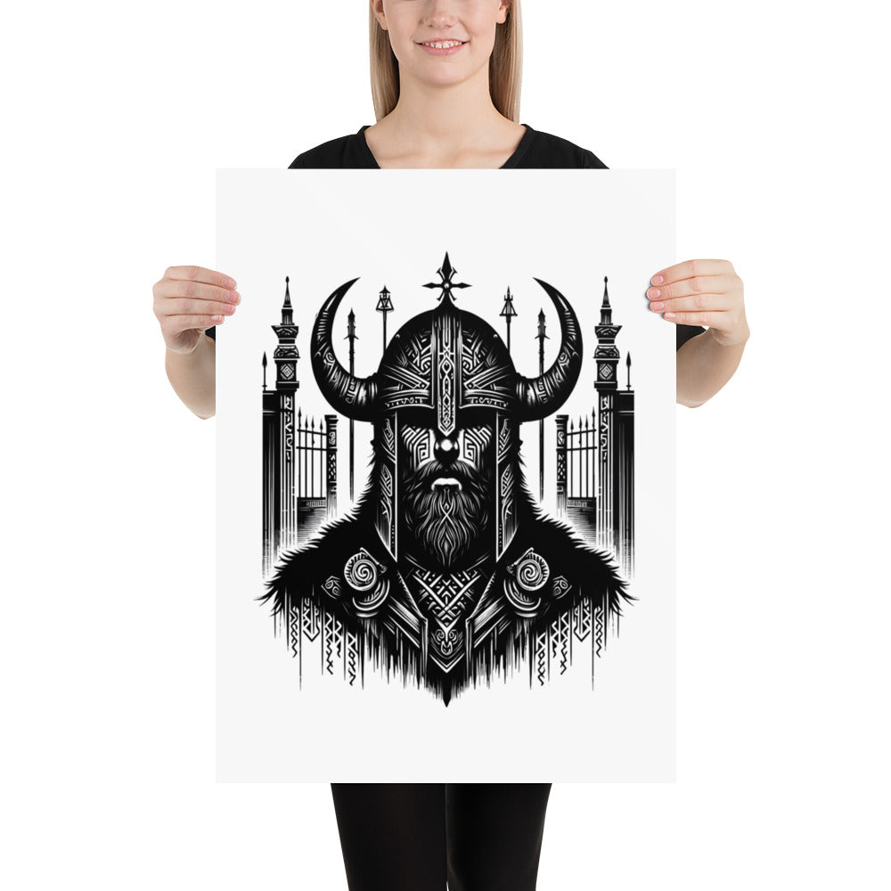 Viking Resolve - Enhanced Matte Framed Poster Talisman Valhalla Design