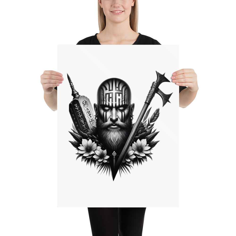 Viking Vigor - Enhanced Matte Framed Poster Talisman Valhalla Design