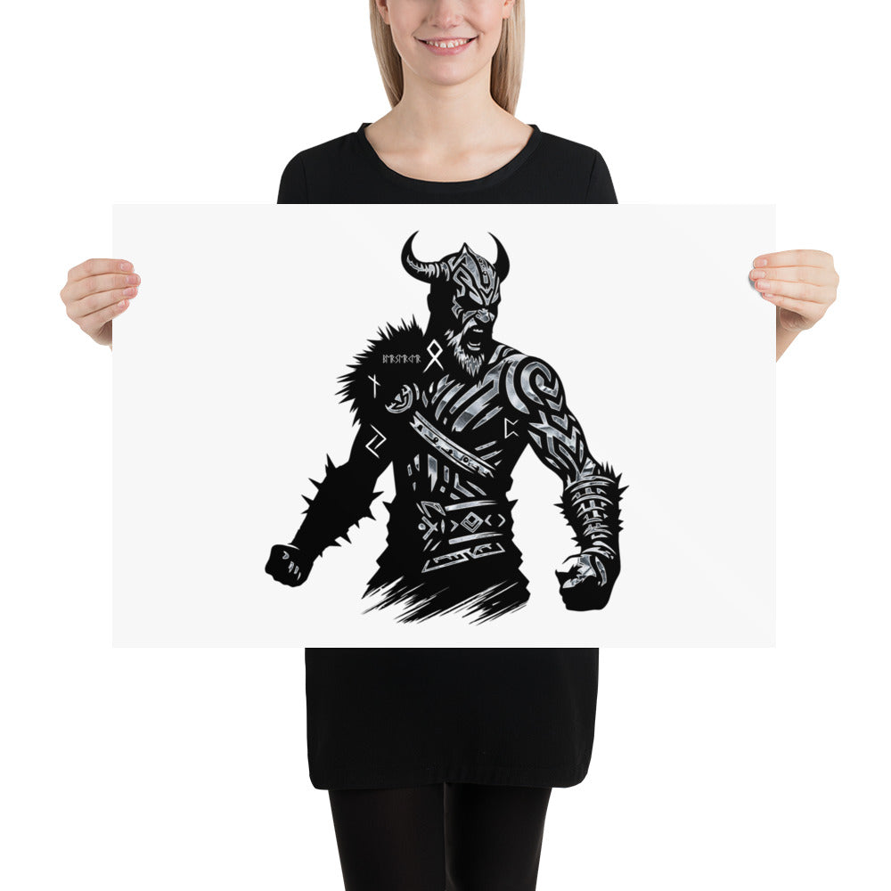 Viking Berserker - Enhanced Matte Framed Poster Talisman Valhalla Design