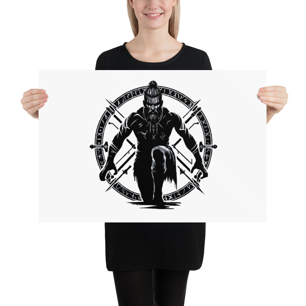 Viking Watchman - Enhanced Matte Framed Poster Talisman Valhalla Design