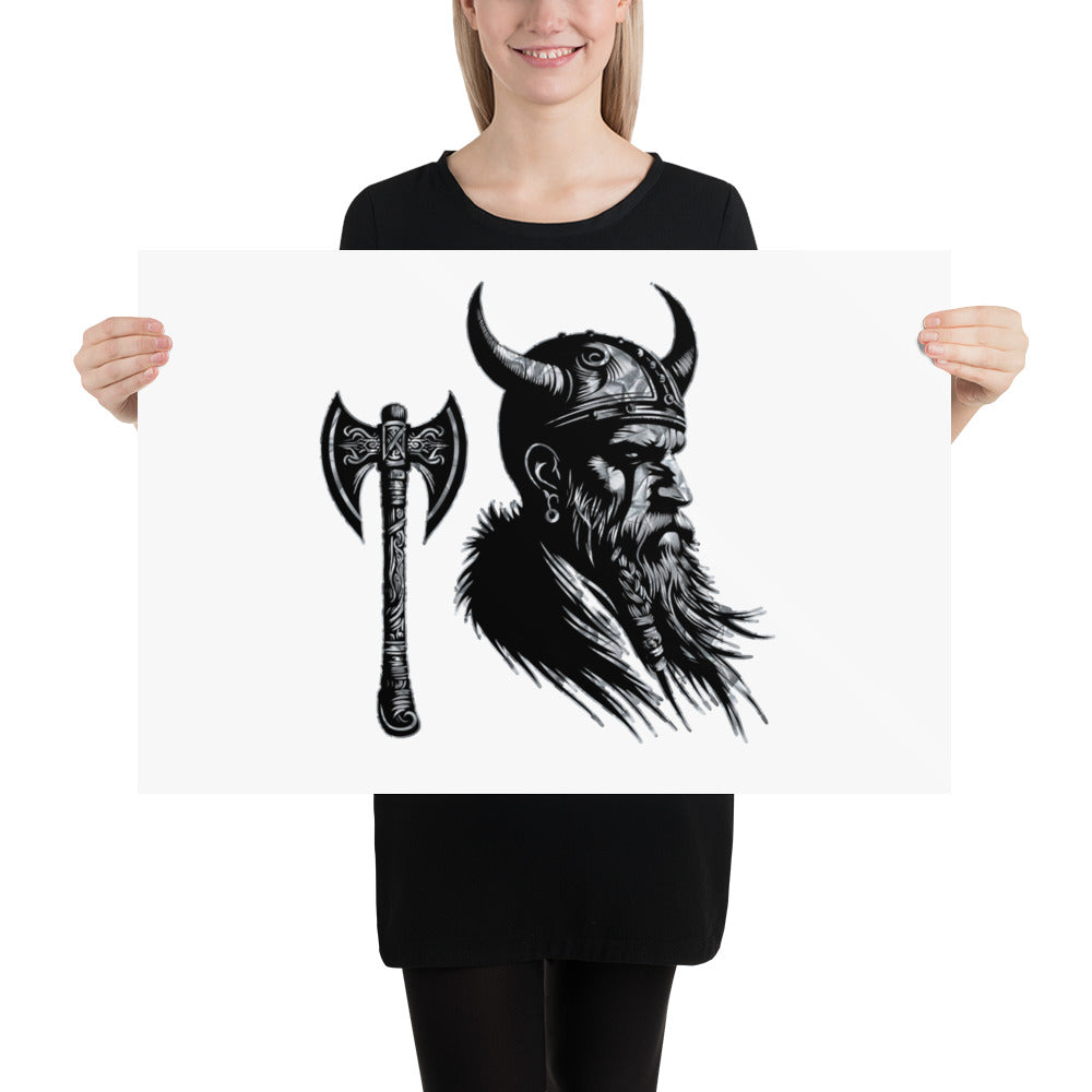 Viking Knowledge - Enhanced Matte Framed Poster Talisman Valhalla Design