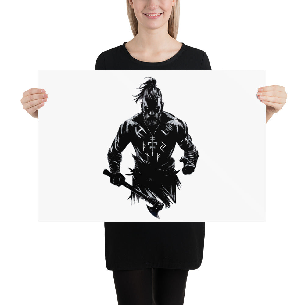 Viking Frenzy - Enhanced Matte Framed Poster Talisman Valhalla Design