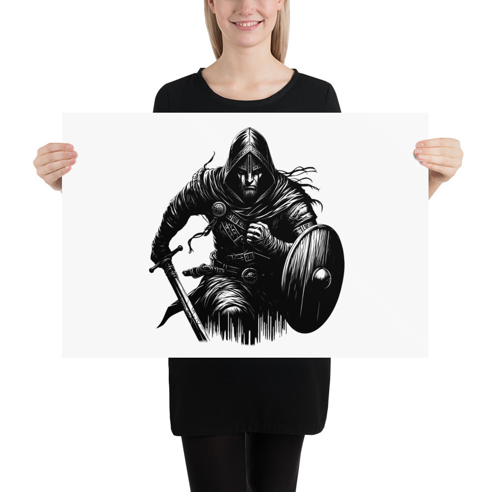 Viking Soldier - Enhanced Matte Framed Poster Talisman Valhalla Design