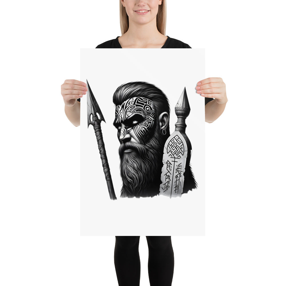 Viking Tenacity - Enhanced Matte Framed Poster Talisman Valhalla Design