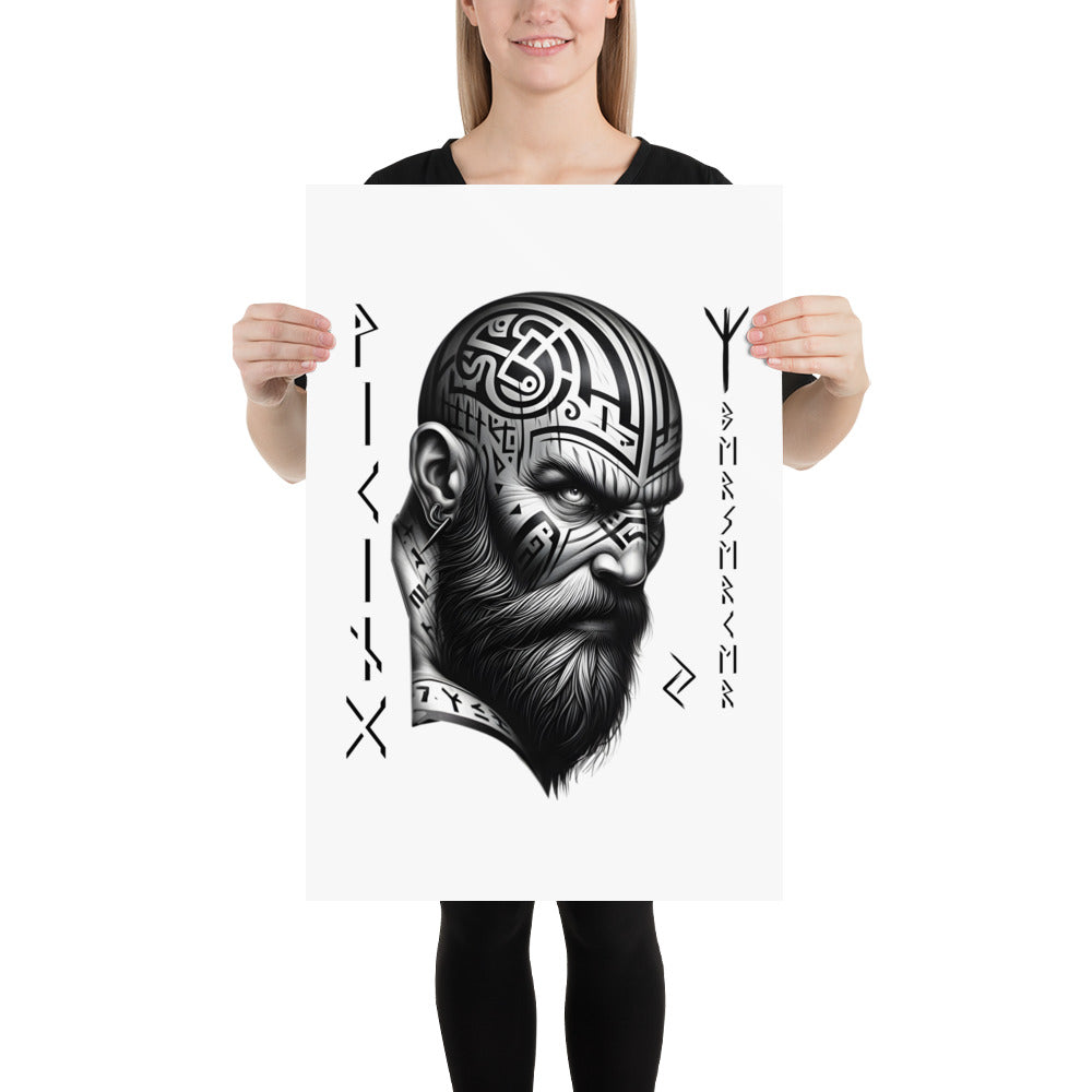 Viking Focus - Enhanced Matte Framed Poster Talisman Valhalla Design