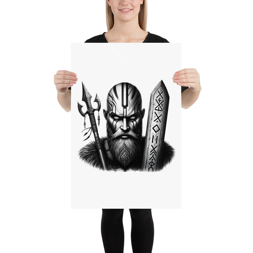 Viking Strength - Enhanced Matte Framed Poster Talisman Valhalla Design