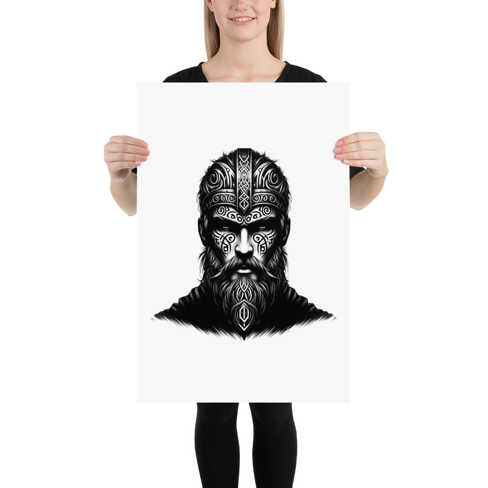 Viking Unyielding - Enhanced Matte Framed Poster Talisman Valhalla Design