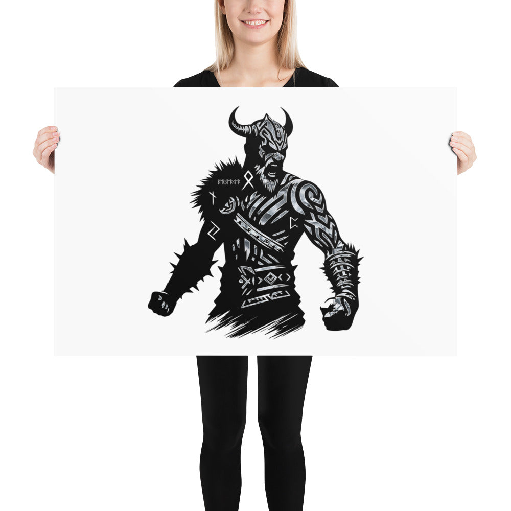 Viking Berserker - Enhanced Matte Framed Poster Talisman Valhalla Design