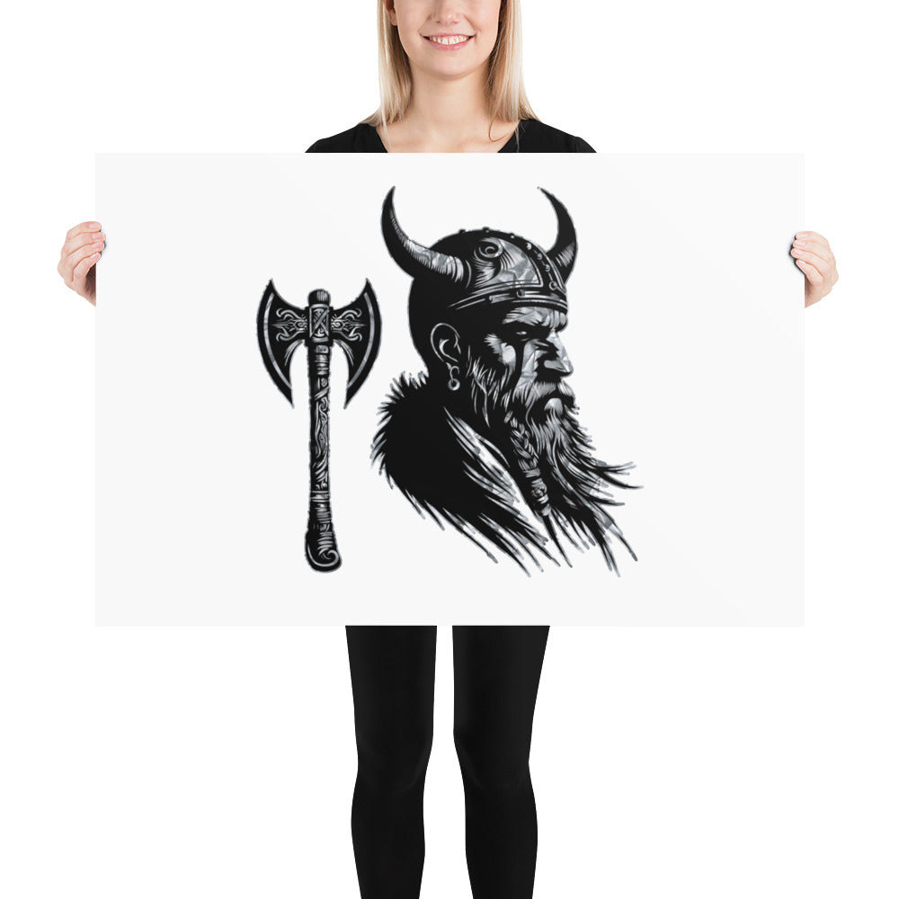 Viking Knowledge - Enhanced Matte Framed Poster Talisman Valhalla Design