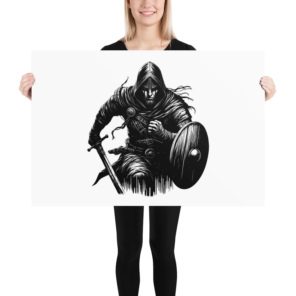 Viking Soldier - Enhanced Matte Framed Poster Talisman Valhalla Design