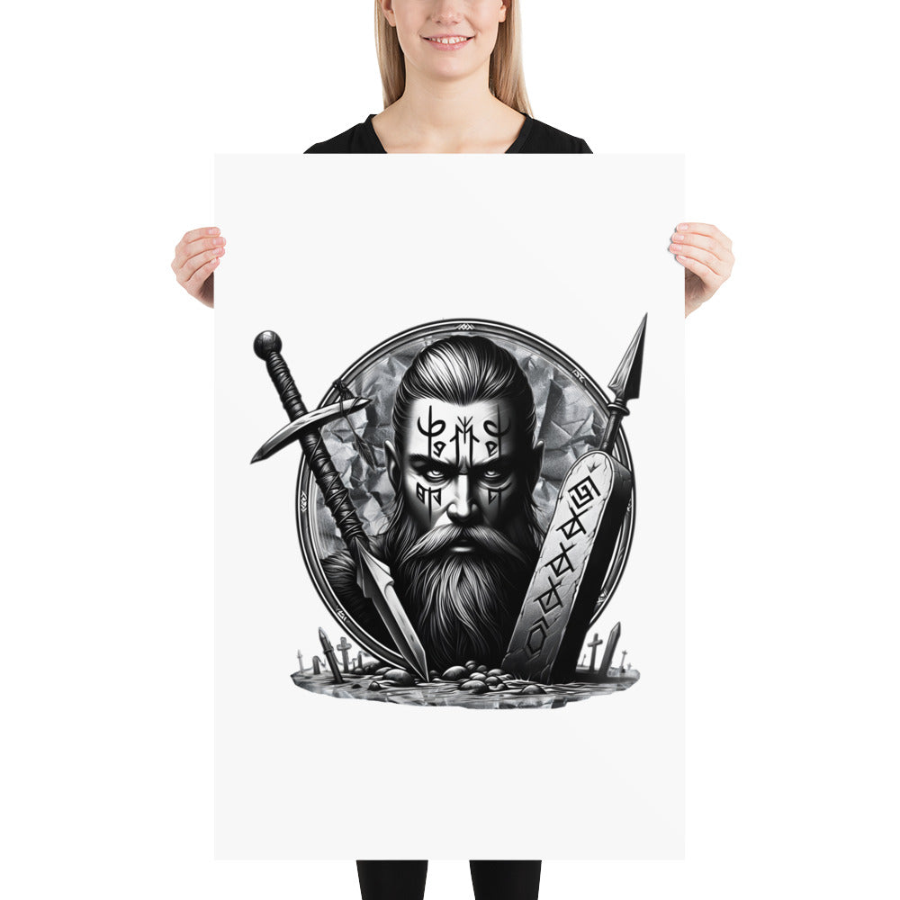 Viking Fortitude - Enhanced Matte Framed Poster Talisman Valhalla Design