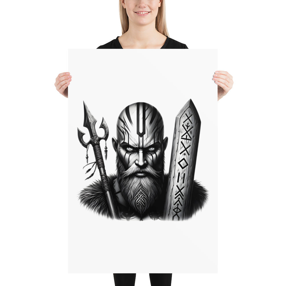 Viking Strength - Enhanced Matte Framed Poster Talisman Valhalla Design