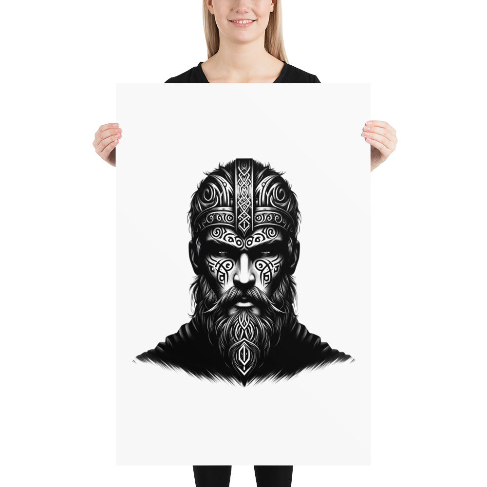 Viking Unyielding - Enhanced Matte Framed Poster Talisman Valhalla Design