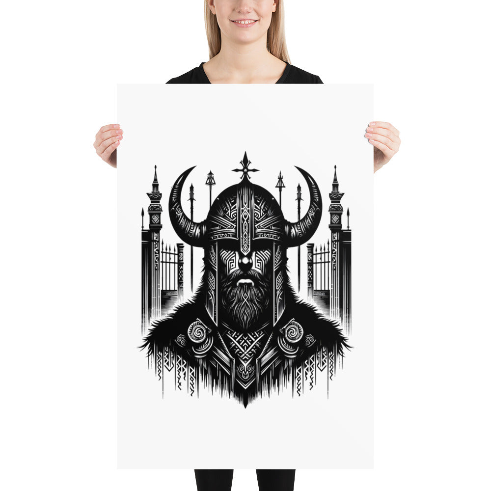 Viking Resolve - Enhanced Matte Framed Poster Talisman Valhalla Design