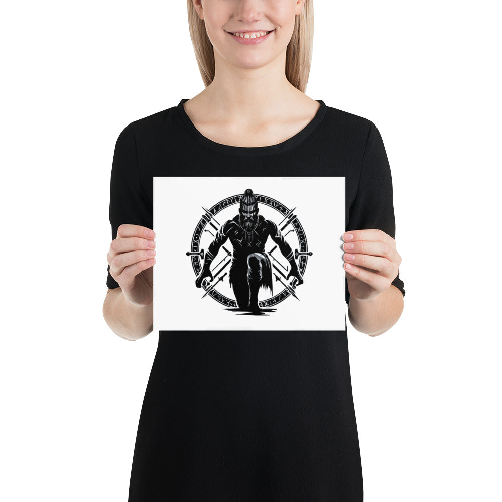 Viking Watchman - Enhanced Matte Framed Poster Talisman Valhalla Design