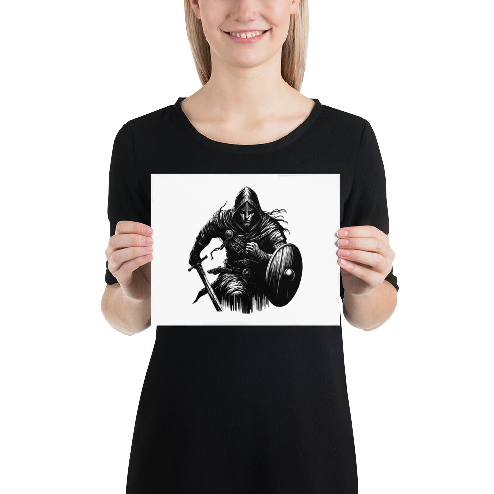 Viking Soldier - Enhanced Matte Framed Poster Talisman Valhalla Design