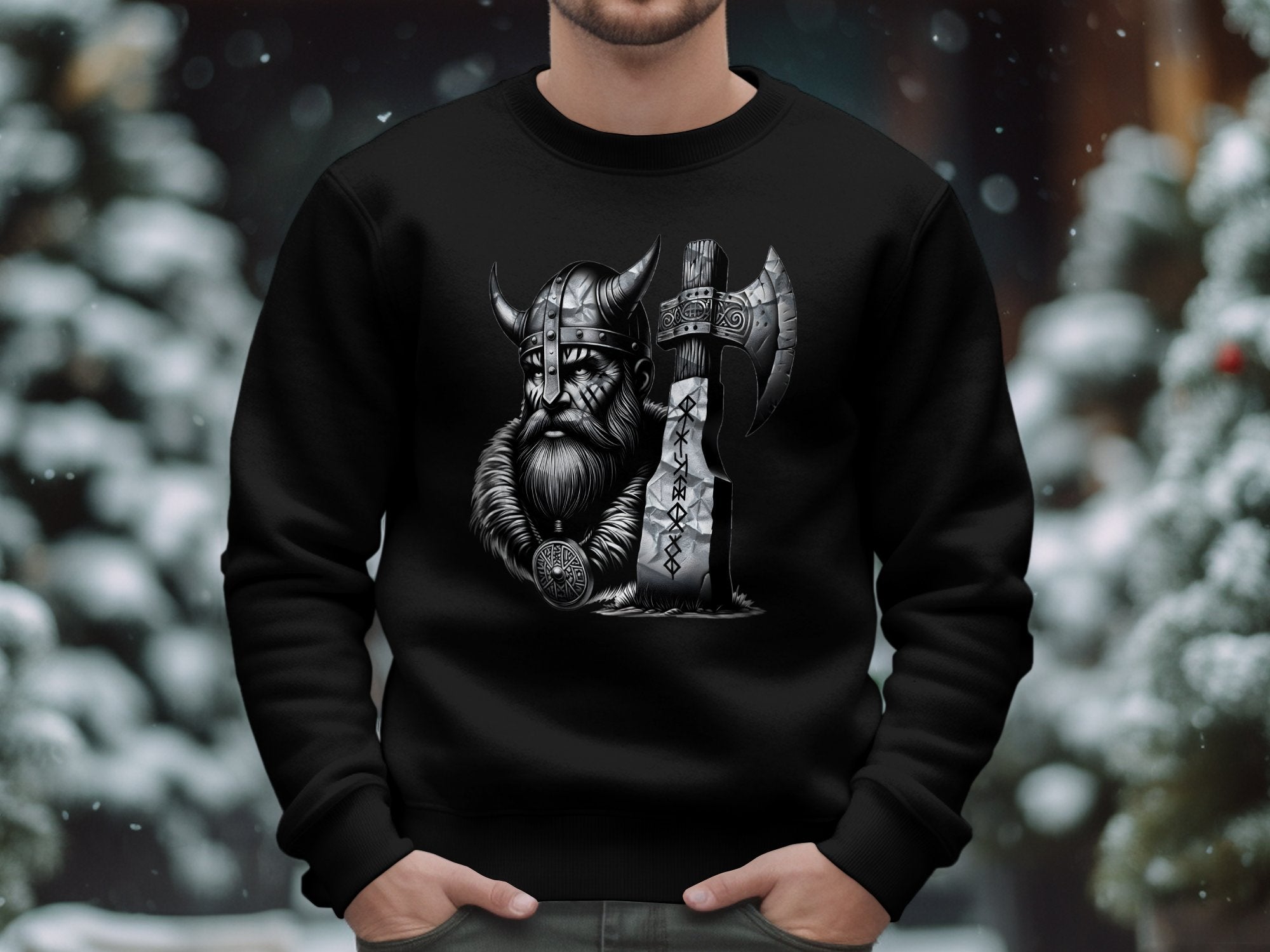 Viking Mettle - Coloured Gildan Sweatshirt Realistic Norse Talisman Men Women Unisex Valhalla Tee Graphic Design