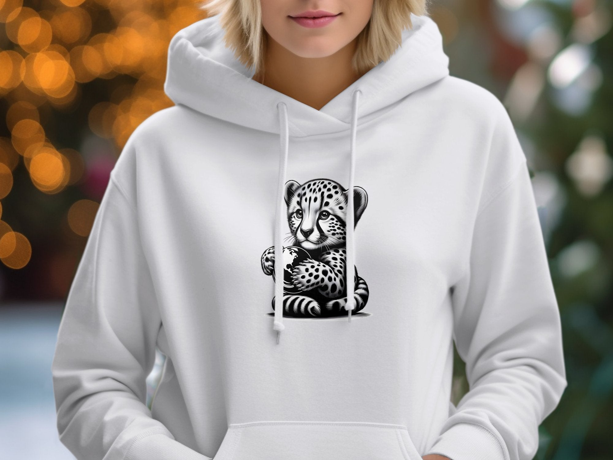 Cheetah World - Coloured Gildan Hoodie Realistic Animal Talisman Unisex Cute Tee Graphic Design