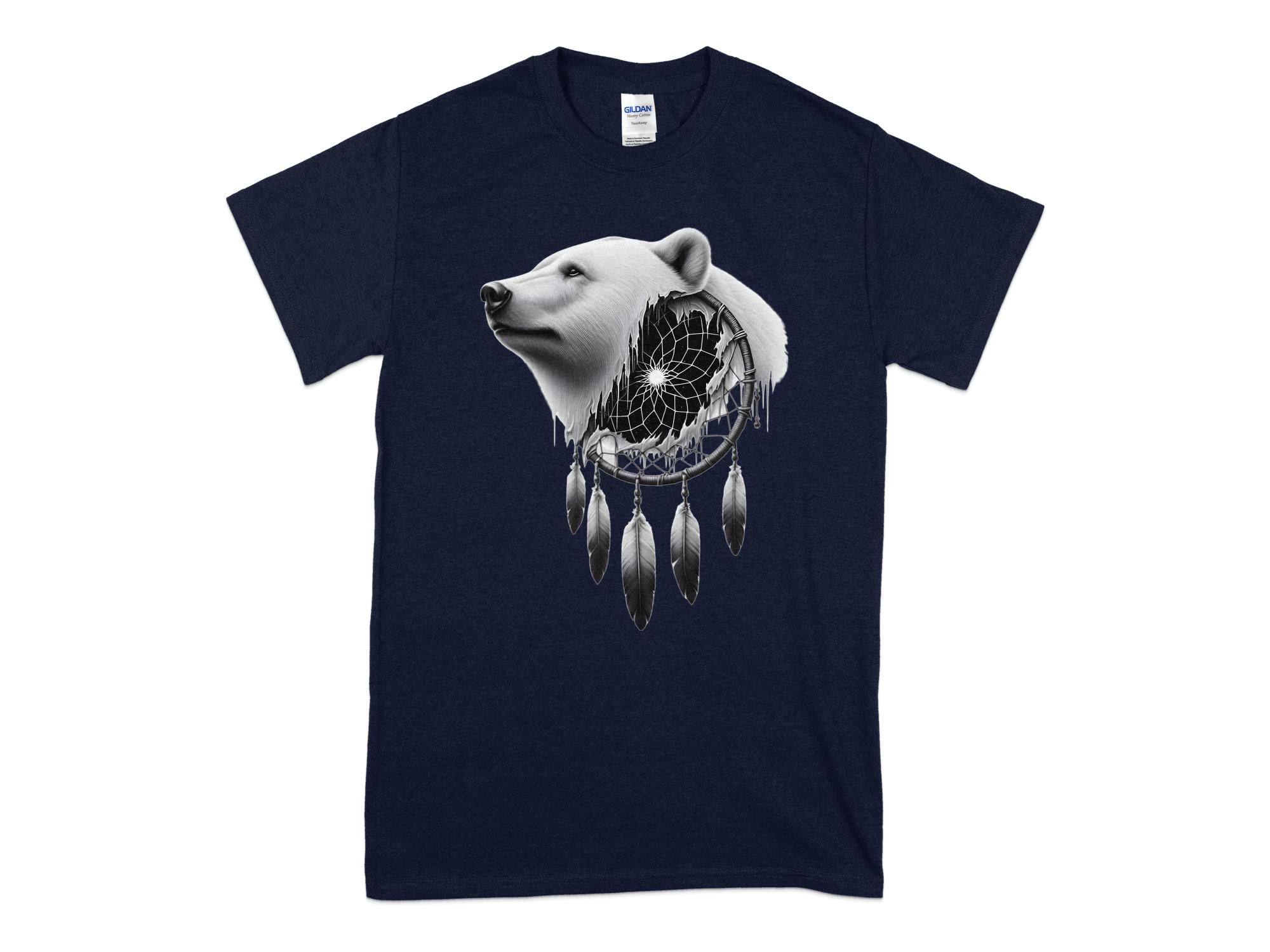 Dreamcatcher Bear - Coloured Gildan T-Shirt Realistic Native American Talisman Unisex Mythology Tee Graphic Design