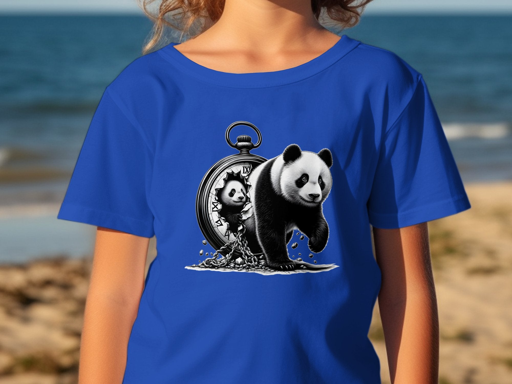 Panda - Coloured Kids T-Shirt Realistic Animal Talisman Unisex Cute Tee Graphic Design