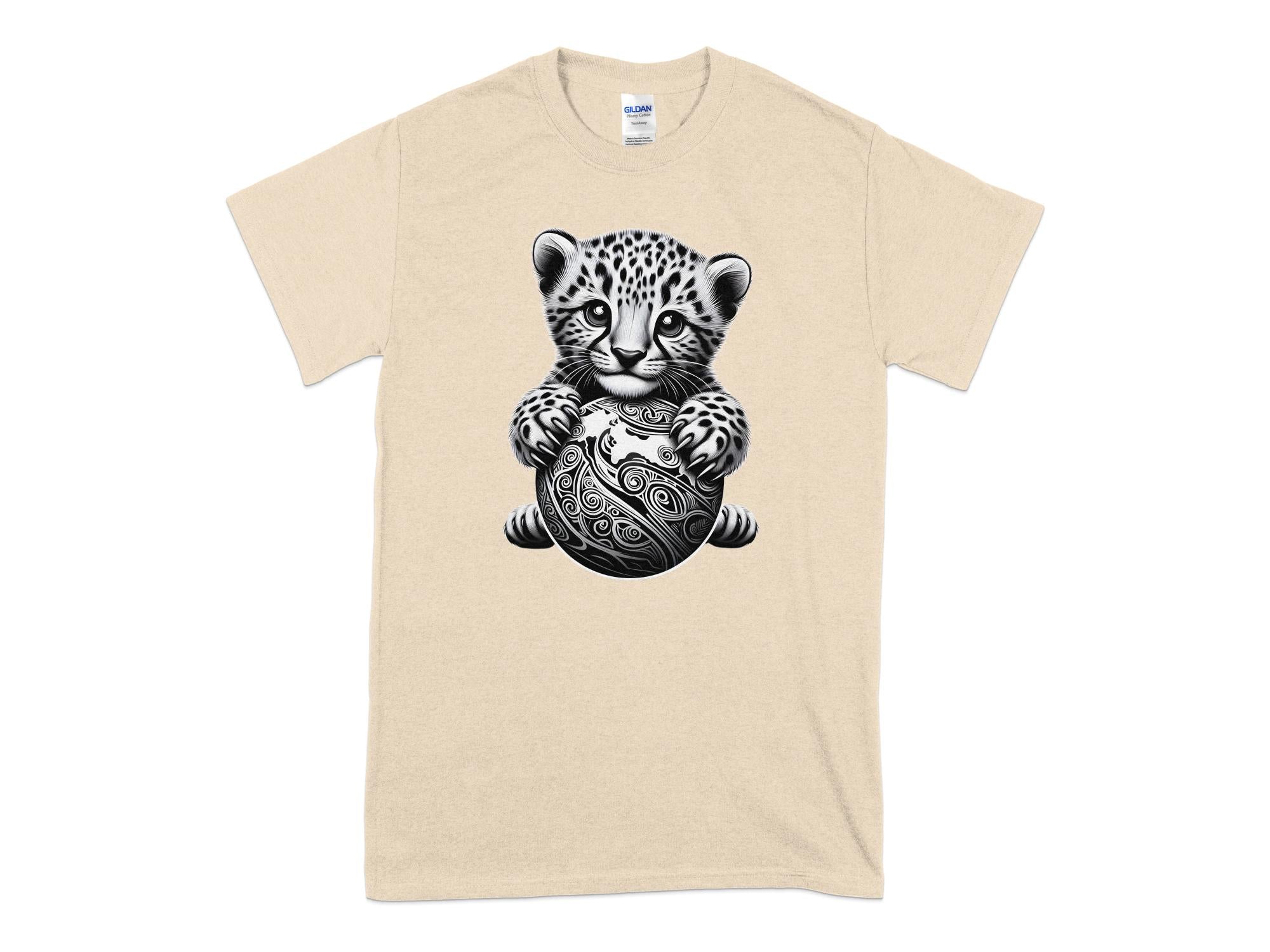 Cheetah World - Coloured Gildan T-Shirt Realistic Animal Talisman Unisex Cute Tee Graphic Design