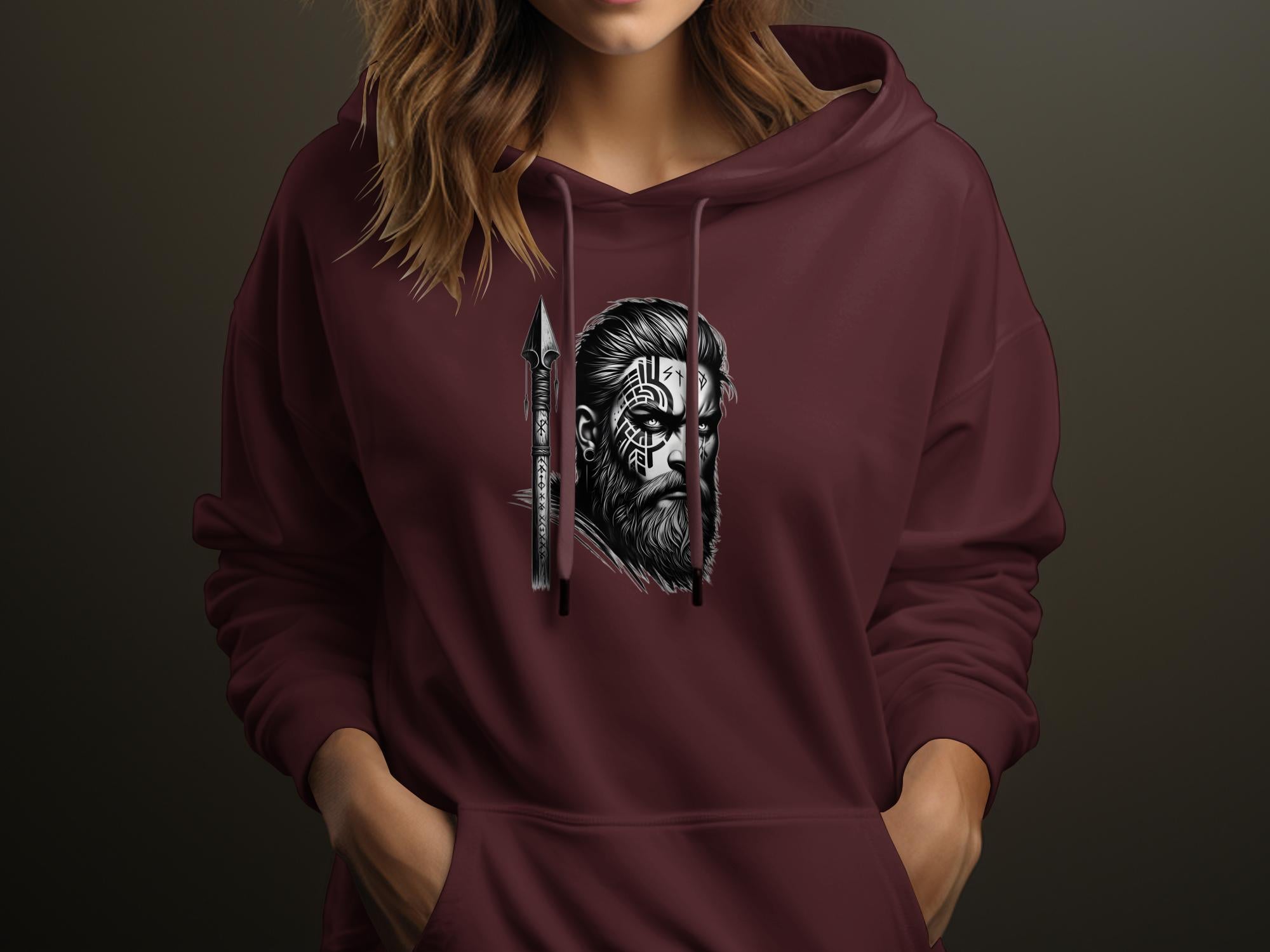 Viking Protector - Coloured Gildan Hoodie Realistic Norse Talisman Men Women Unisex Valhalla Tee Graphic Design