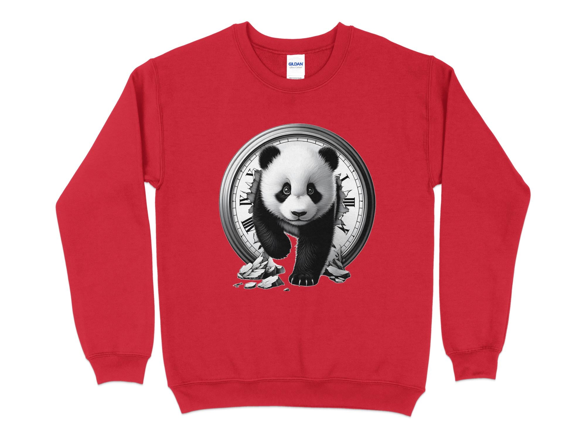 Panda - Coloured Gildan Sweatshirt Realistic Animal Talisman Unisex Cute Tee Graphic Design