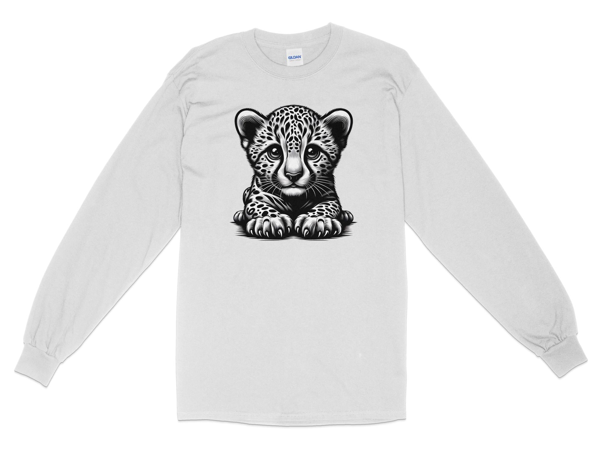 Cheetah World - Coloured Gildan Long Sleeve Realistic Animal Talisman Unisex Cute Tee Graphic Design