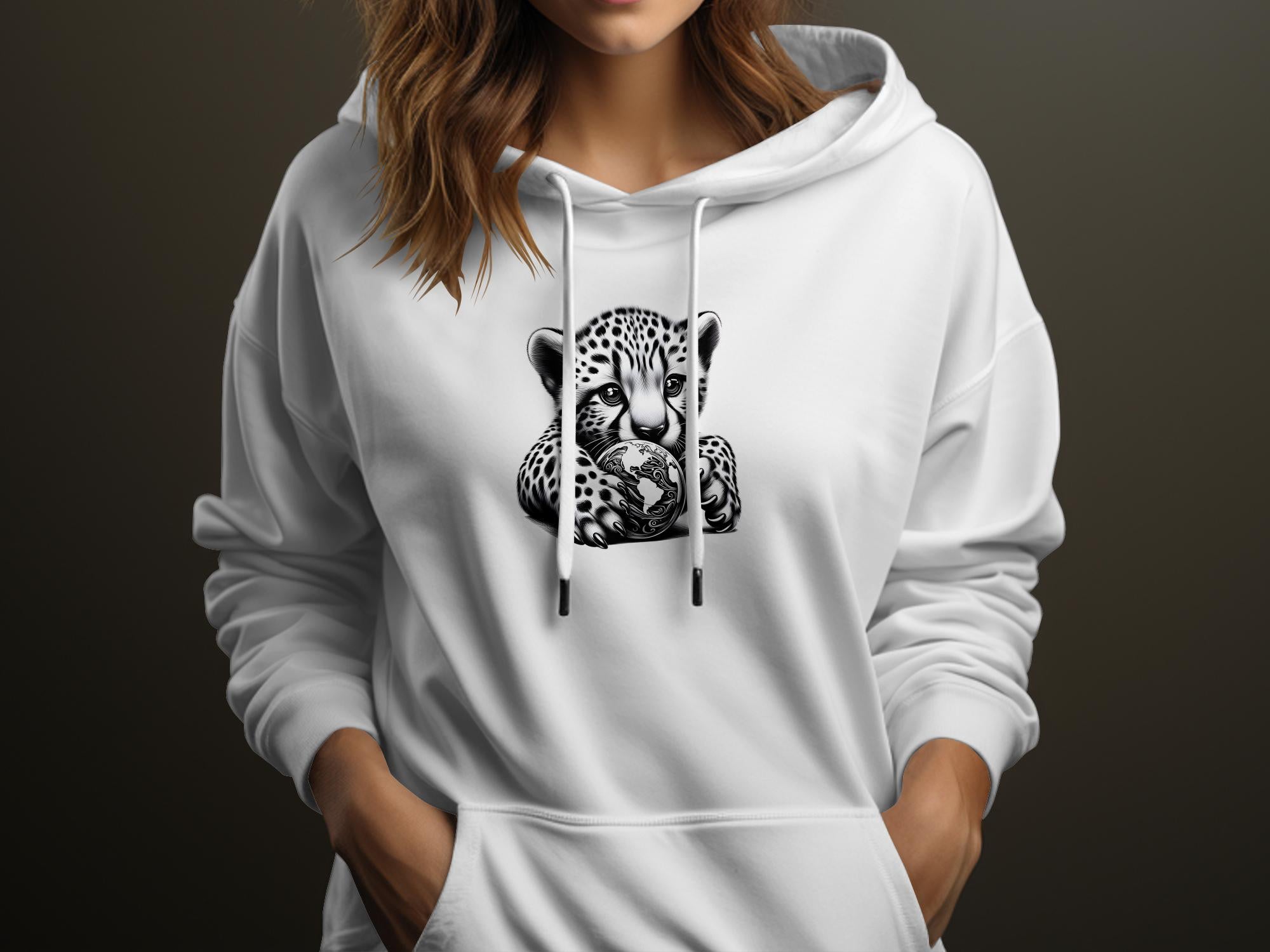 Cheetah World - Coloured Gildan Hoodie Realistic Animal Talisman Unisex Cute Tee Graphic Design