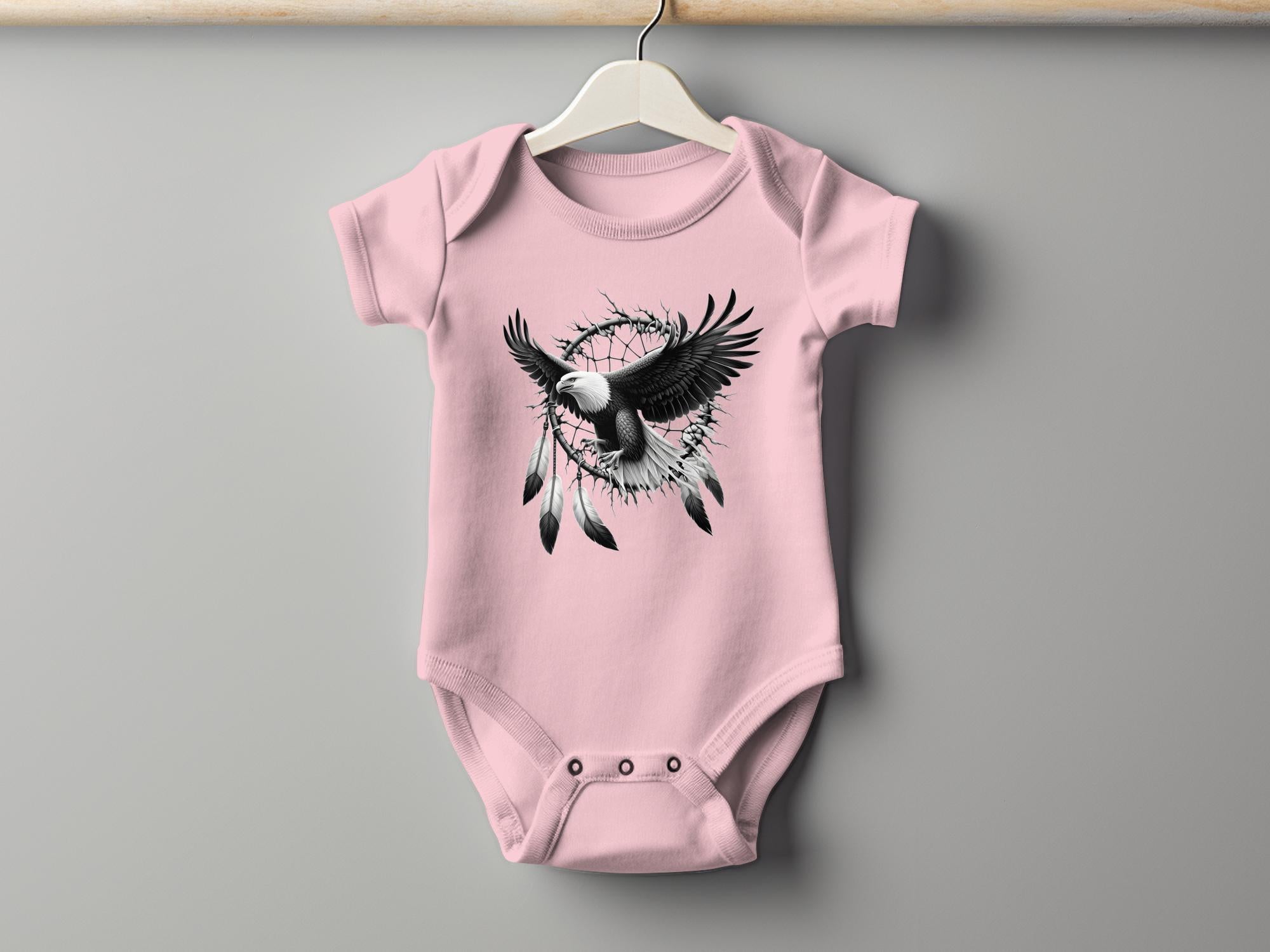 Dreamcatcher Eagle - Coloured  Toddler Bodysuit Realistic Native American Talisman Unisex Mythology Tee Graphic Design