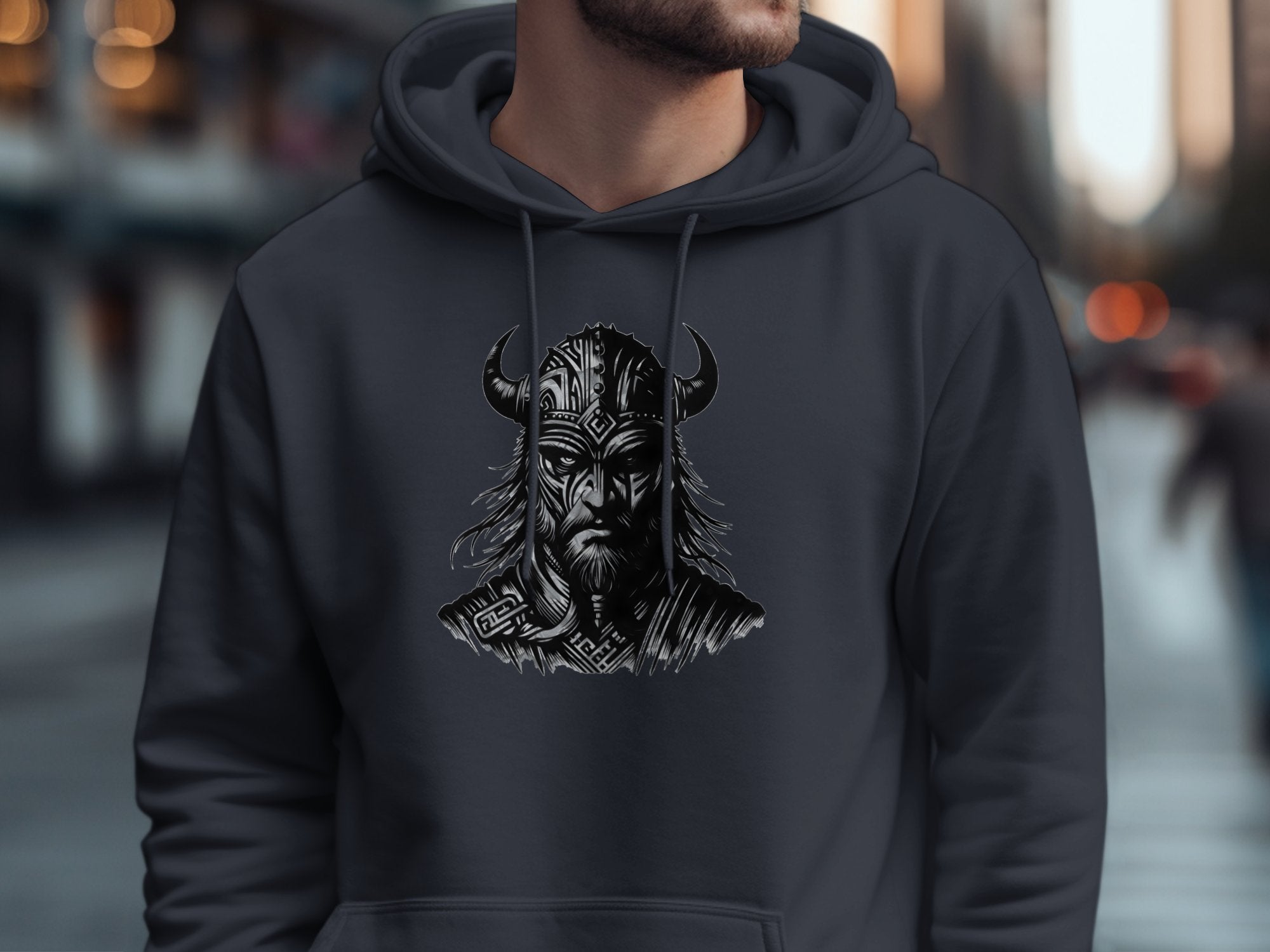 Viking Valour- Coloured Gildan Hoodie White Norse Talisman Men Women Unisex Valhalla Tee