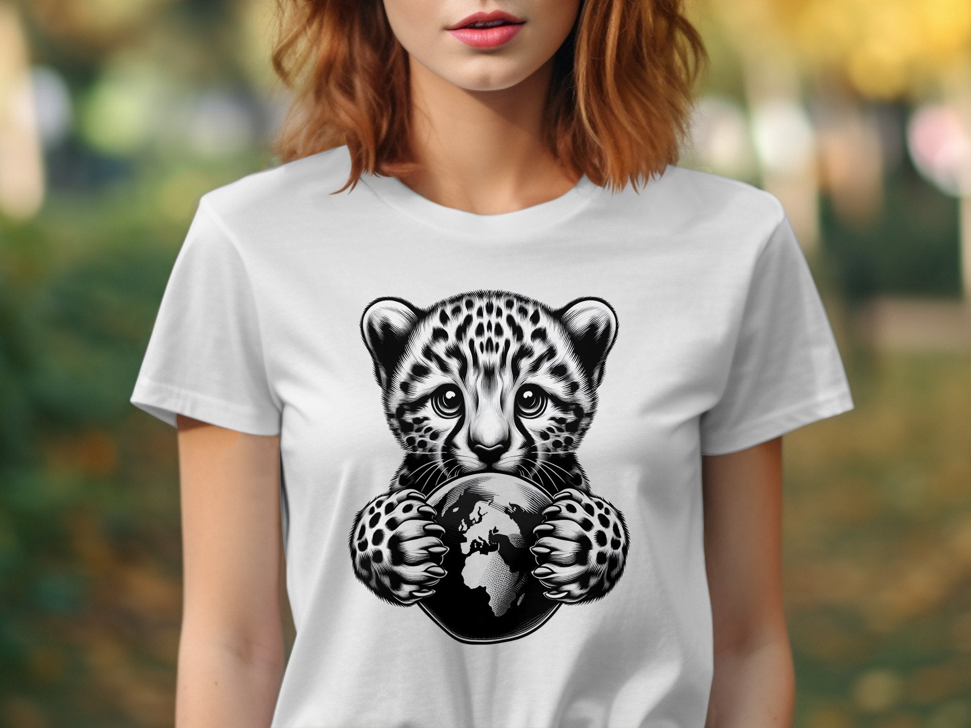 Cheetah World - Coloured Gildan T-Shirt Realistic Animal Talisman Unisex Cute Tee Graphic Design