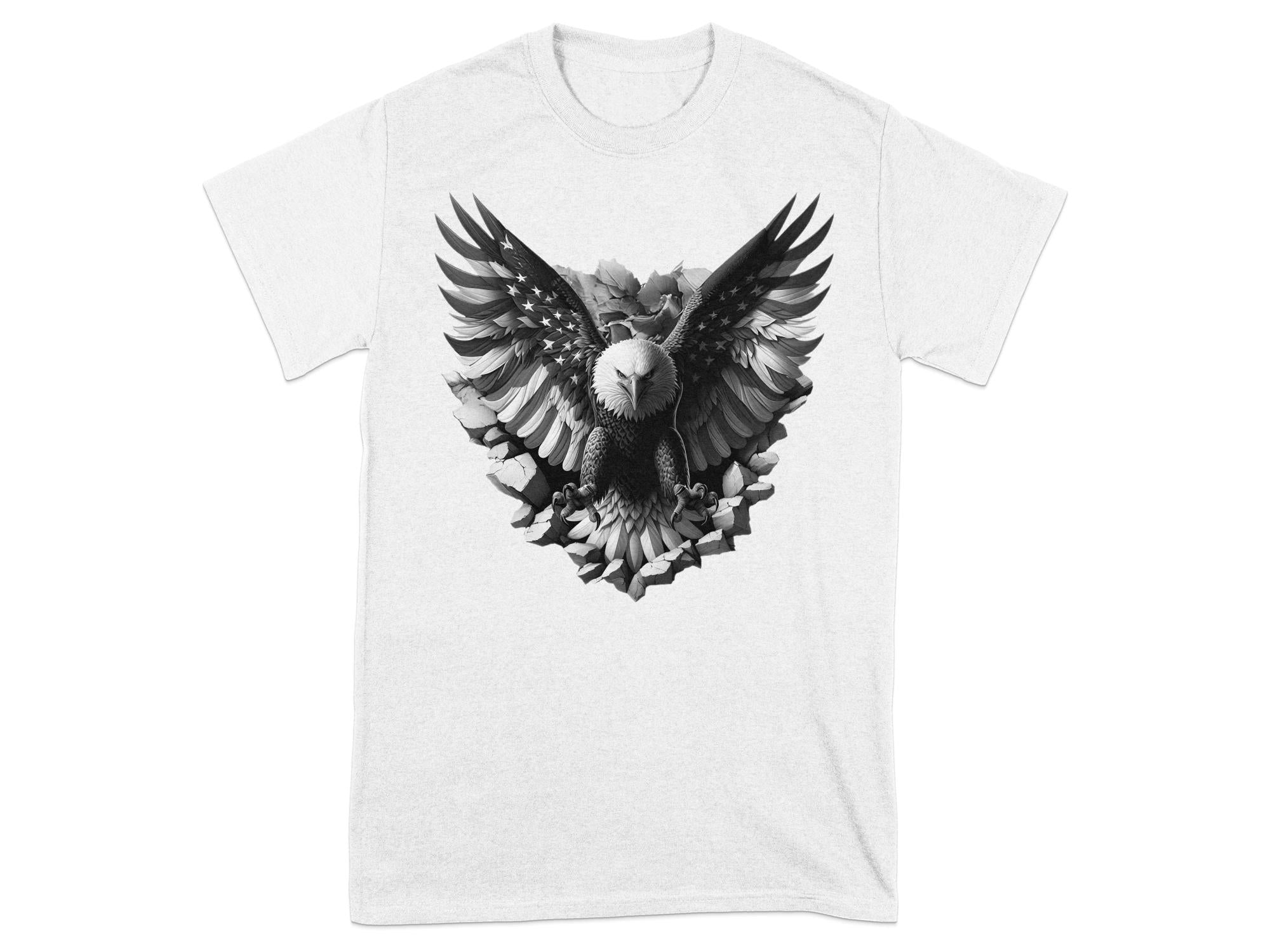 Eagle Patriot - Coloured Gildan T-Shirt Realistic Animal Talisman Unisex Tee Graphic Design