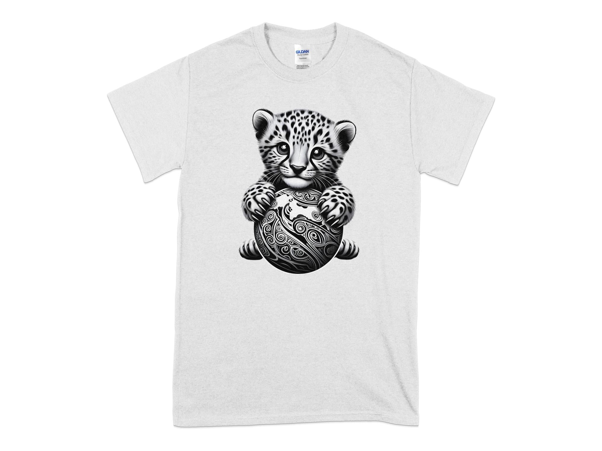 Cheetah World - Coloured Gildan T-Shirt Realistic Animal Talisman Unisex Cute Tee Graphic Design