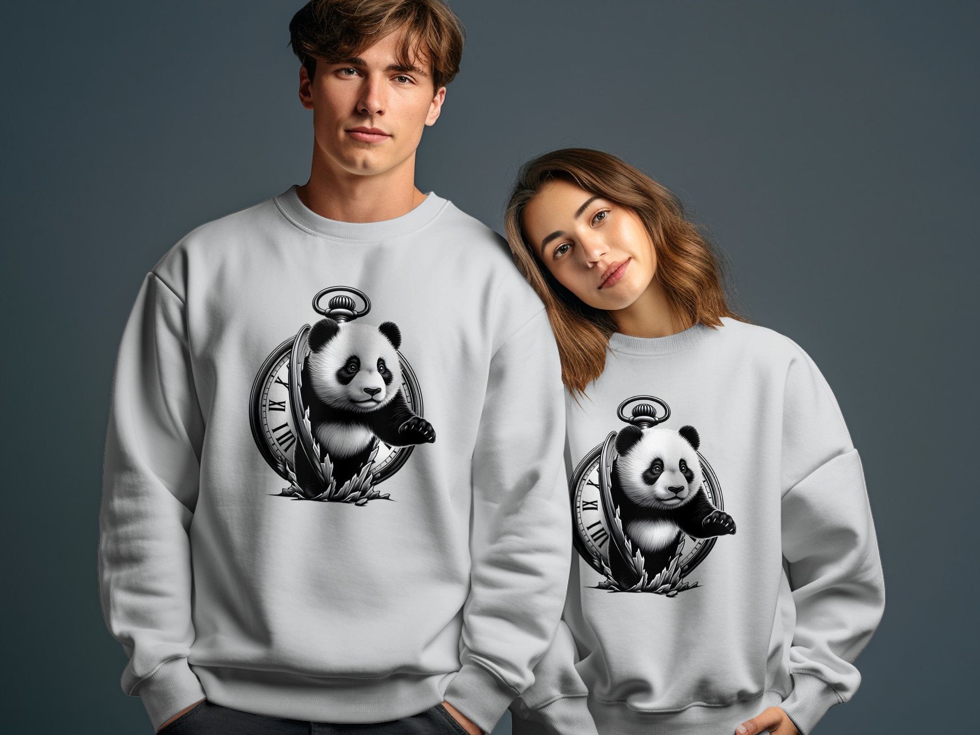 Panda - Coloured Gildan Sweatshirt Realistic Animal Talisman Unisex Cute Tee Graphic Design