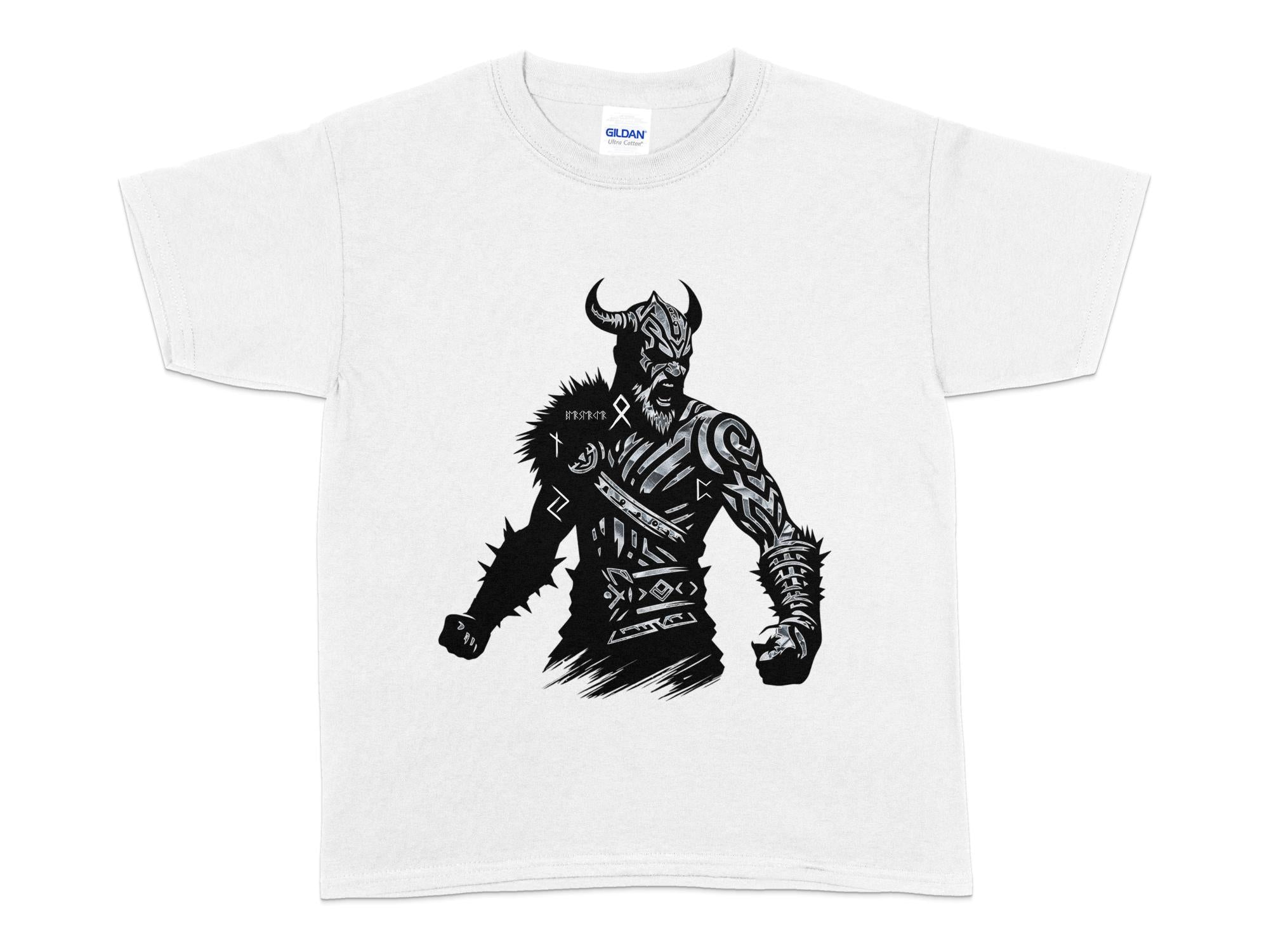 Viking Berserker - Coloured Gildan Kids T Shirt Norse Talisman Unisex Valhalla Tee