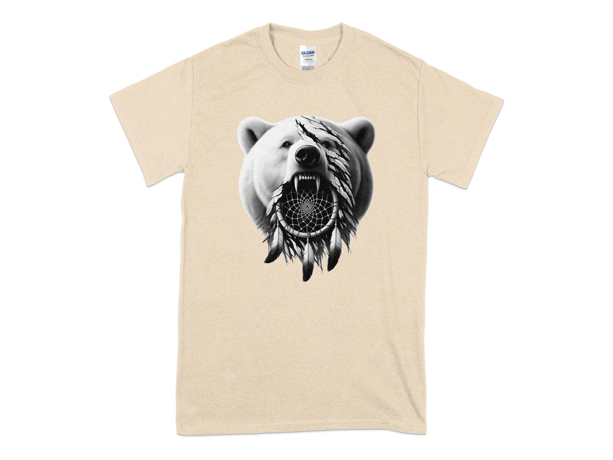 Dreamcatcher Bear - Coloured Gildan T-Shirt Realistic Native American Talisman Unisex Mythology Tee Graphic Design