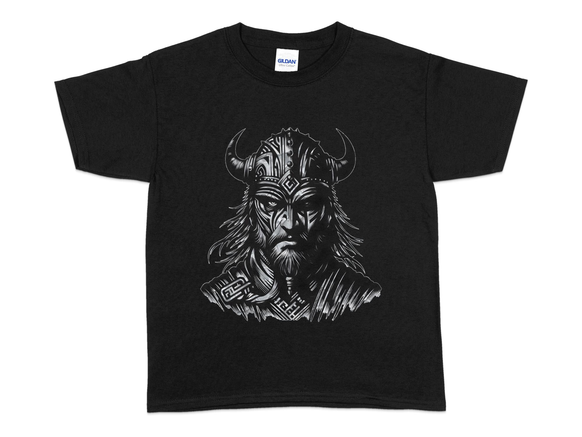 Viking Valour- Coloured Gildan Kids T Shirt Norse Talisman Unisex Valhalla Tee