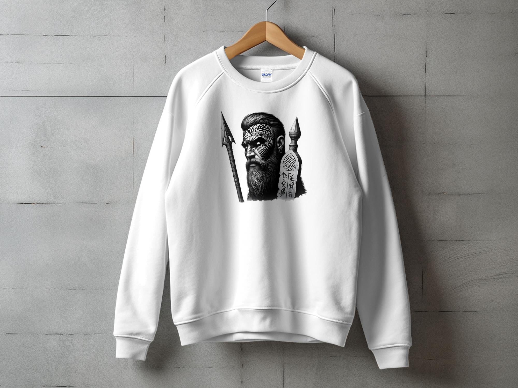 Viking Tenacity - Coloured Gildan Sweatshirt Realistic Norse Talisman Men Women Unisex Valhalla Tee Graphic Design