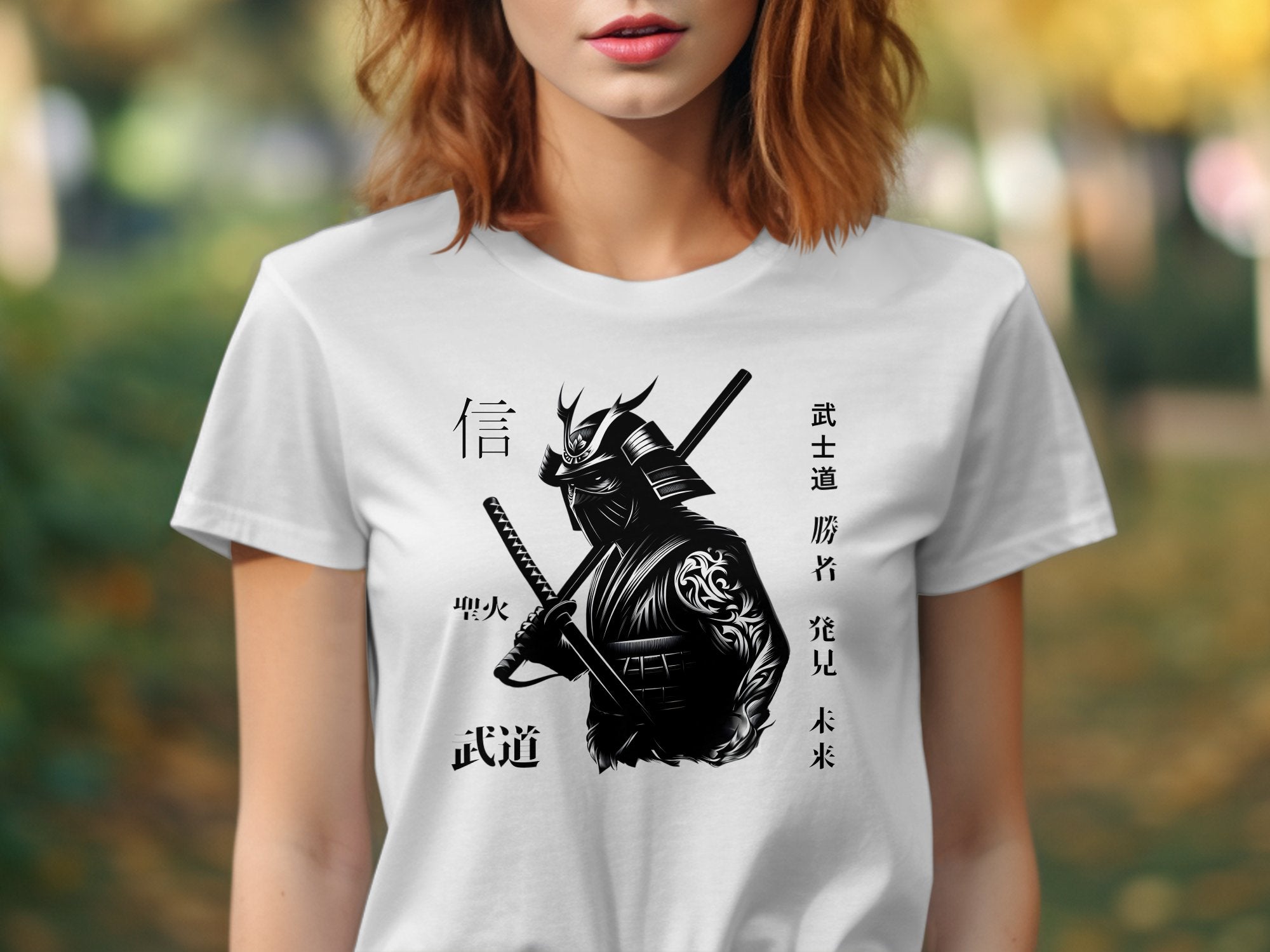 Samurai Ninja - Coloured Gildan T-Shirt Japanese Talisman Unisex Cultural Symbolic Graphic Design