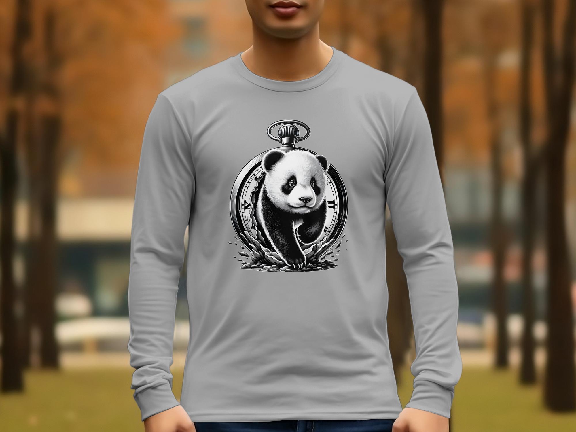 Panda - Coloured Gildan Long Sleeve Realistic Animal Talisman Unisex Cute Tee Graphic Design