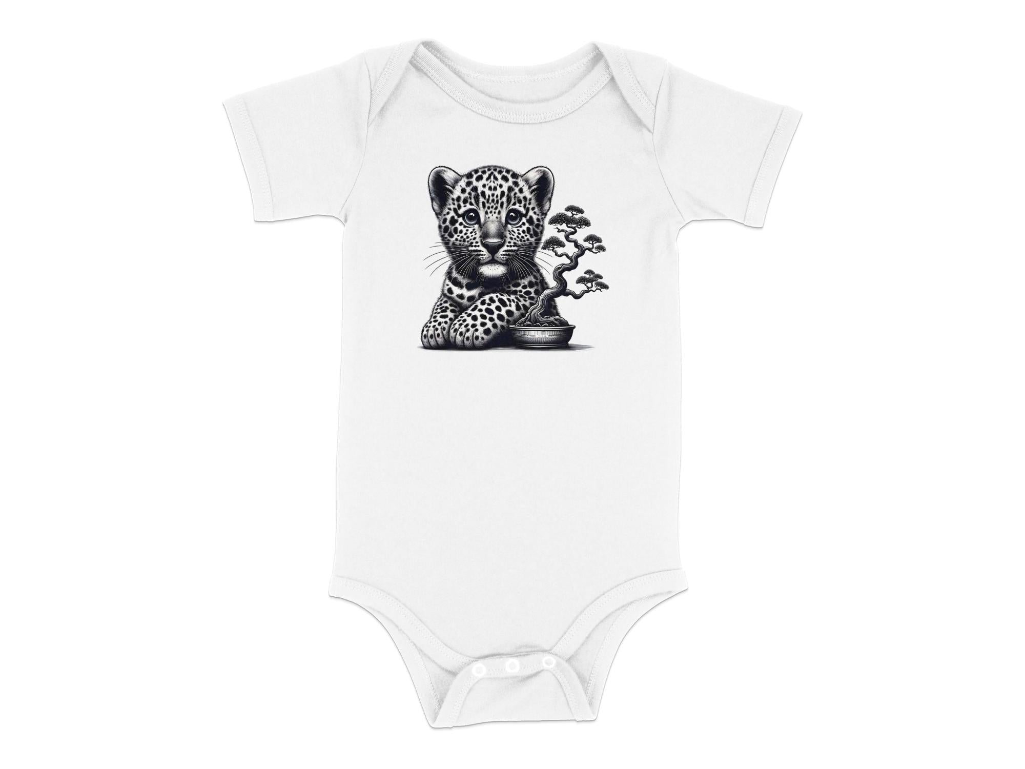 Leopard Bonsai - Coloured Toddler Bodysuit Realistic Animal Talisman Unisex Cute Tee Graphic Design