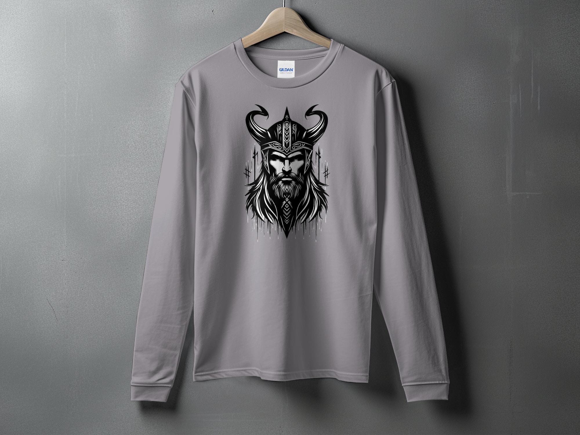 Viking Zeal - Coloured Gildan Long Sleeve Realistic Norse Talisman Men Women Unisex Valhalla Tee Graphic Design