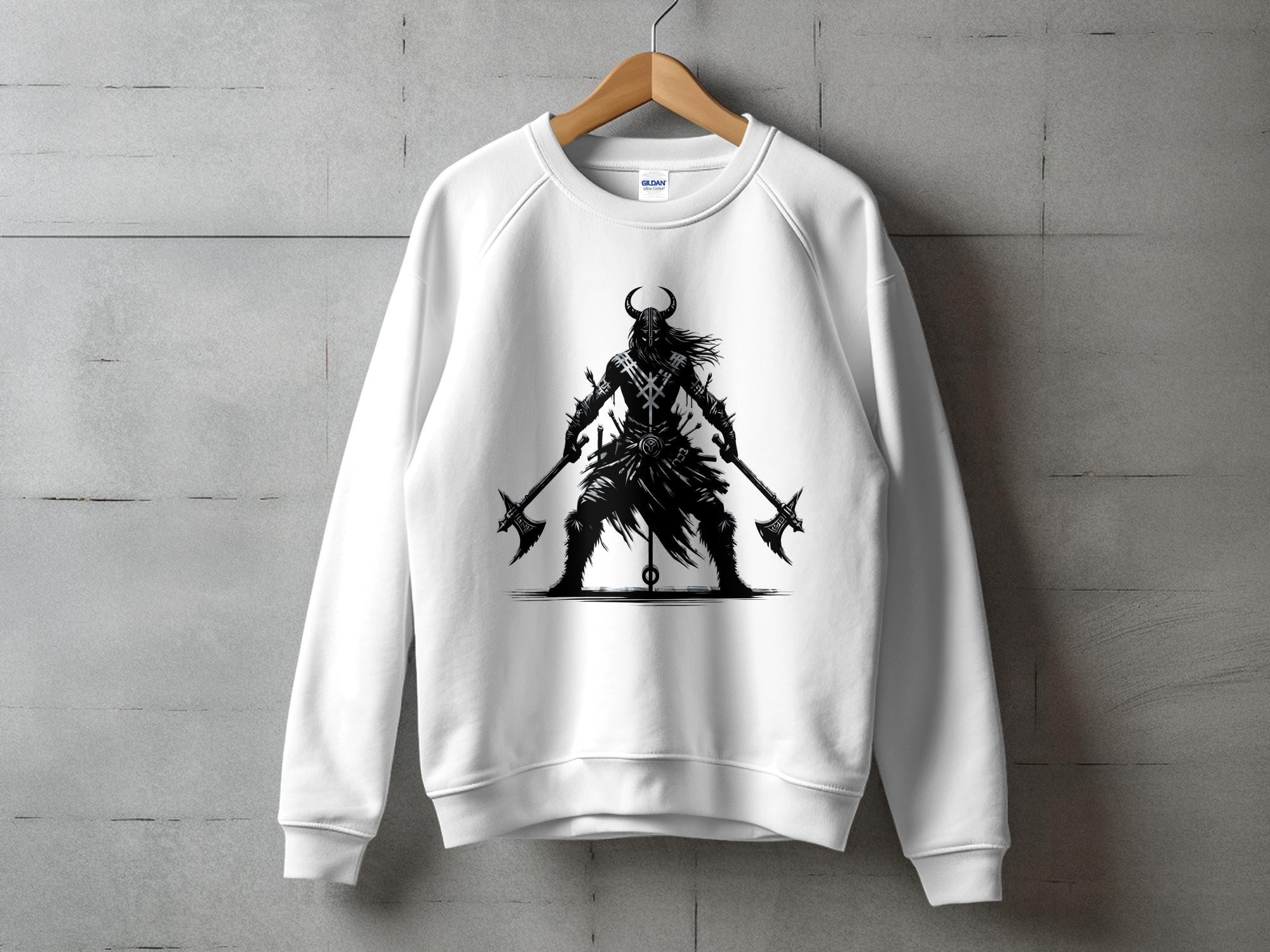 Viking Indomitable - Coloured Gildan Sweatshirt Norse Talisman Men Women Unisex Valhalla Tee